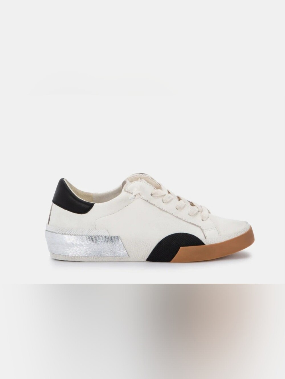 New Dolce Vita Zina White Leather Upper Low-Top Sneakers Women's Size 9.5